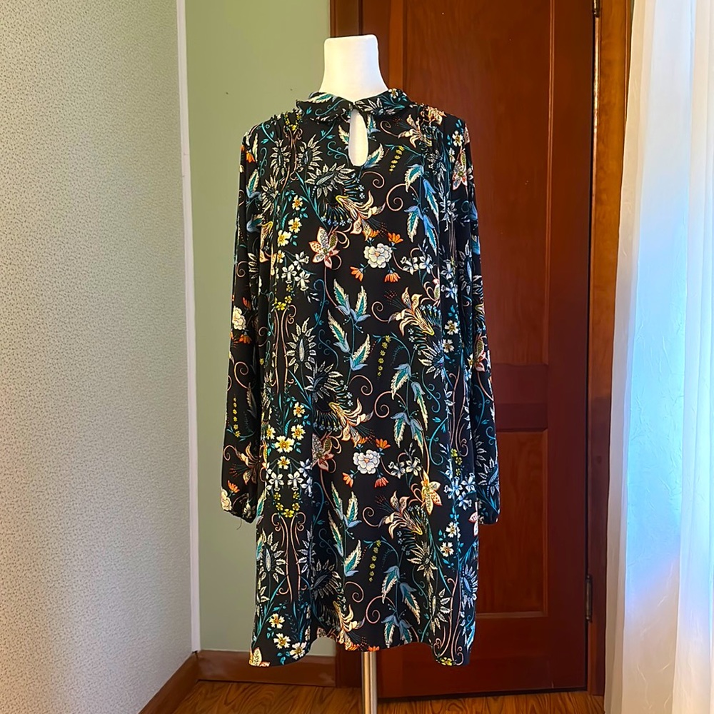 Xhilaration Floral Shirt Dress, Size XL